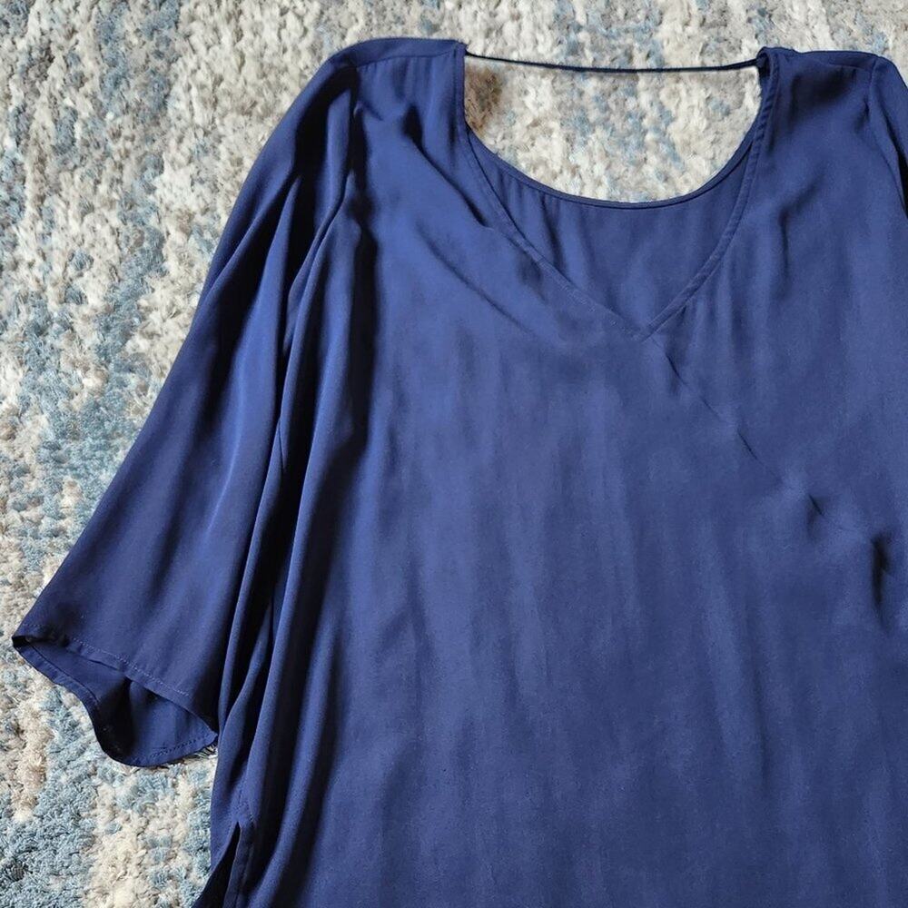 Bellatrix Navy Blue Blouse || Medium EUC - Picture 7 of 11